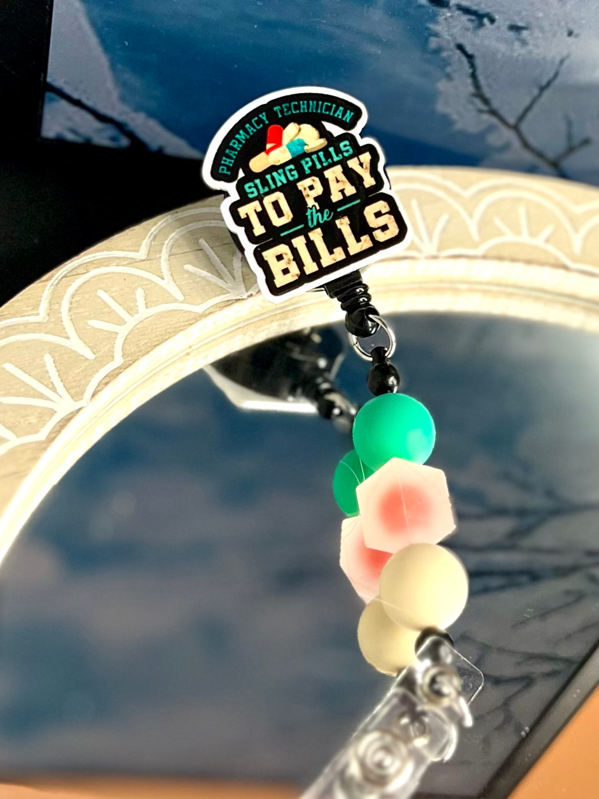 Slingin pills to pay bills badge reel