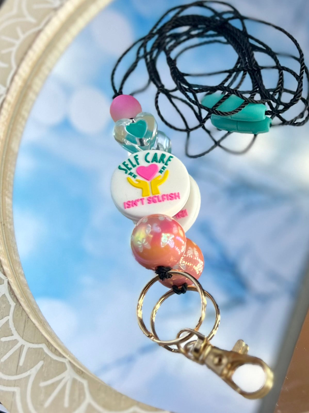 Self care isn't selfish lanyard