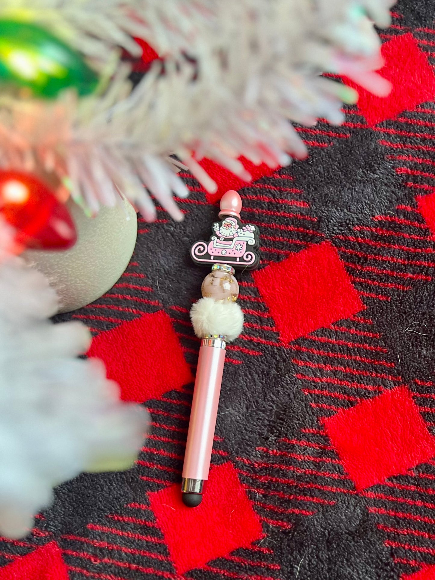 Pink Santa Stylus+Pen