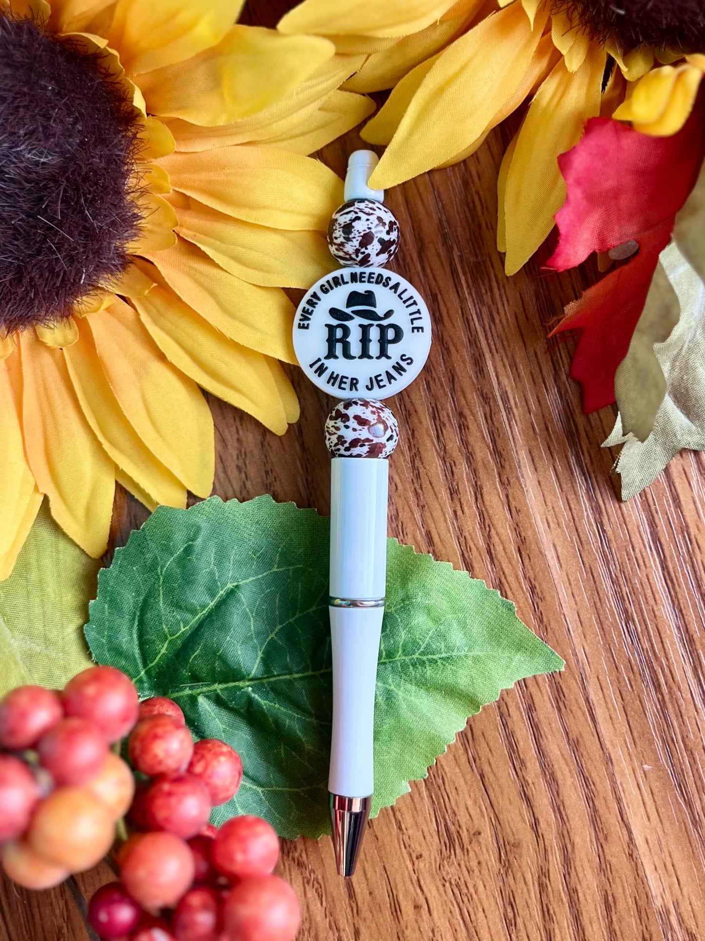 White Rip in Jeans Pen