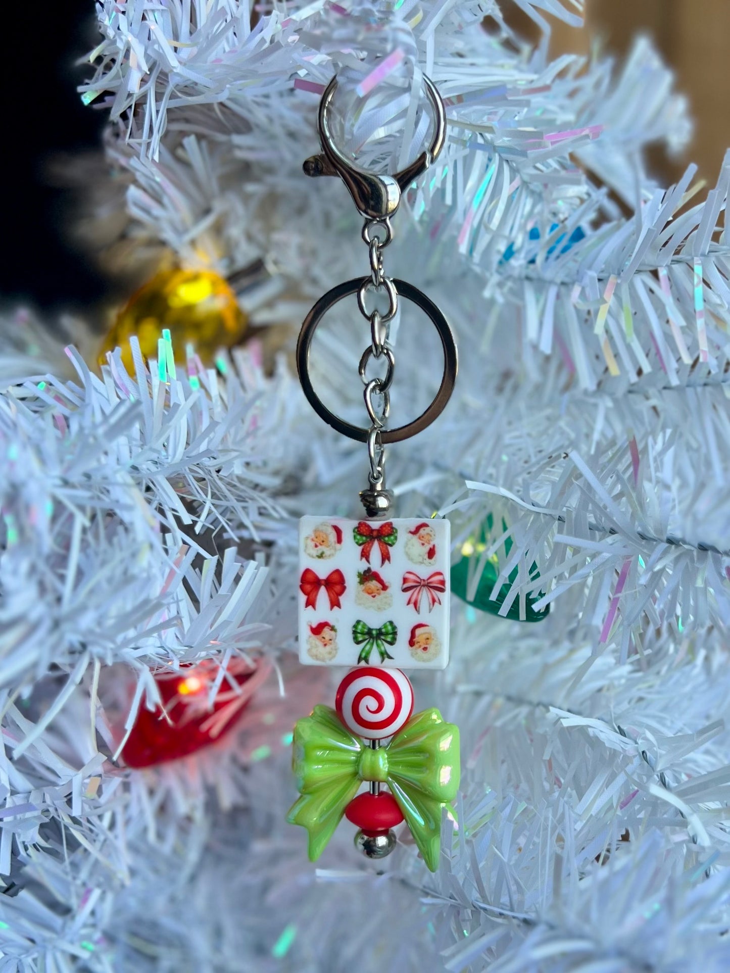 Santa Bows Keychain