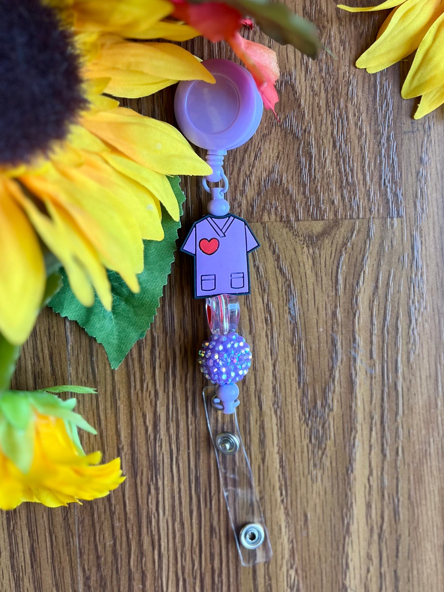 Purple Scrubs Badge Reel