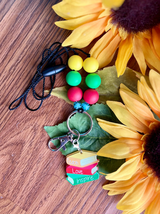 Book Stack Lanyard-Nylon