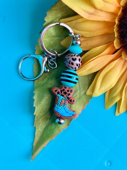 Blue Boots Keychain