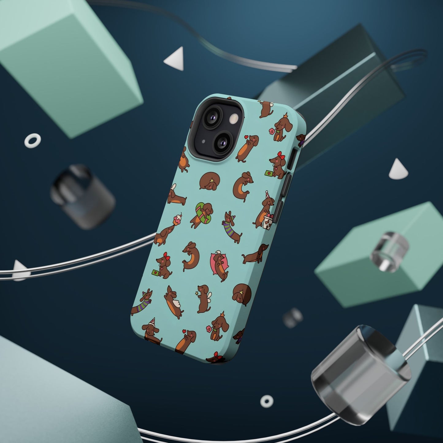 Dachshund Pattern Magnetic Impact Phone Case – Cute Wiener Dog Protective Cover