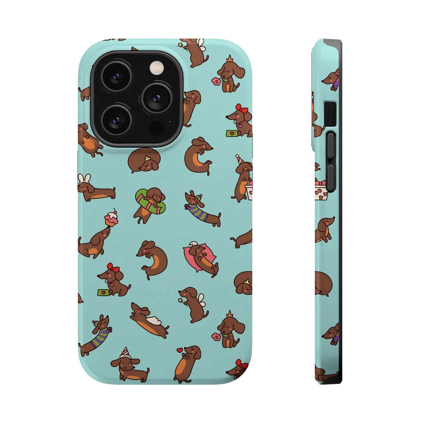 Dachshund Pattern Magnetic Impact Phone Case – Cute Wiener Dog Protective Cover