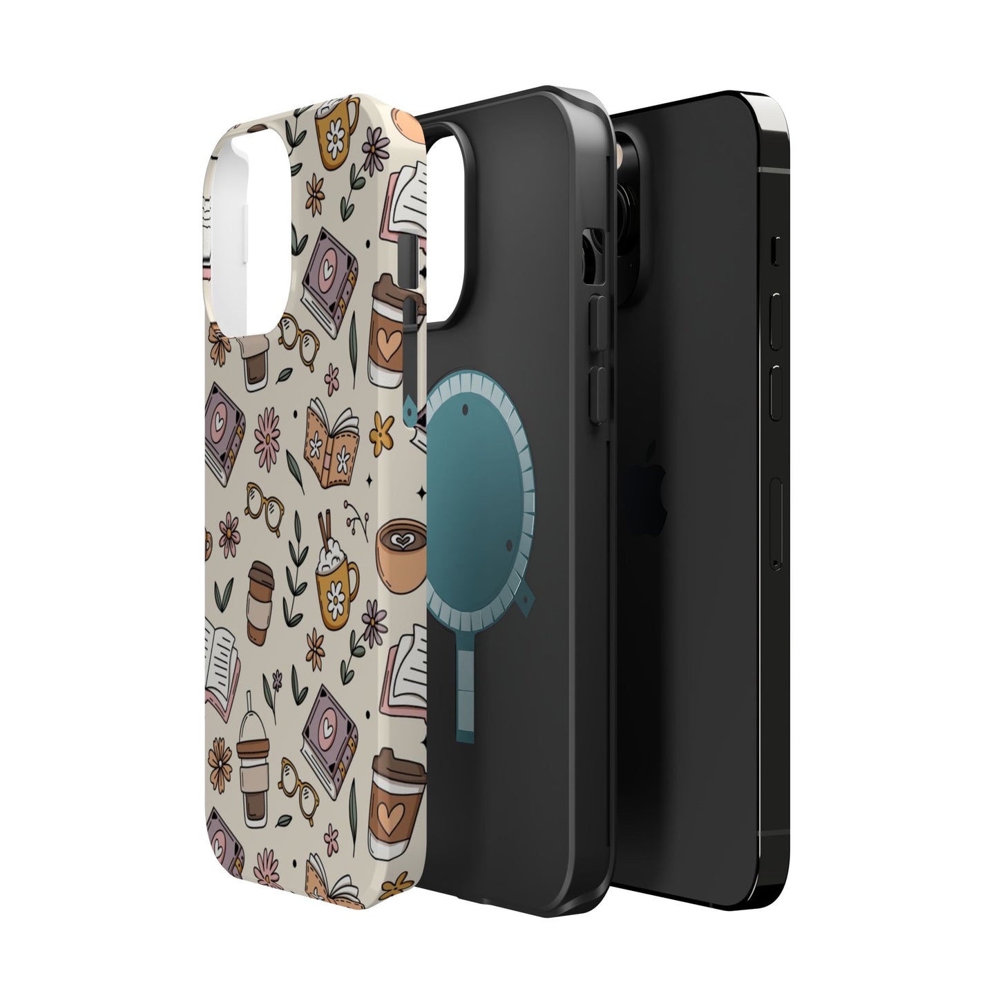 Cozy Reading Floral Phone Case — Magnetic Impact-Resistant