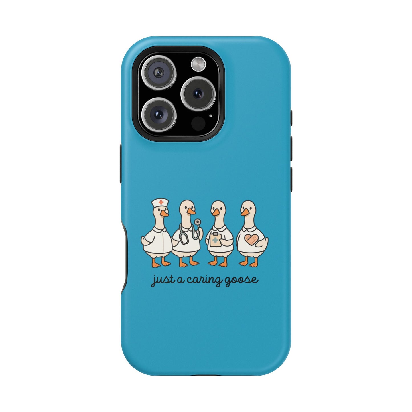 Cute Caring Geese Magnetic Impact Case — 'just a caring goose' Protective Phone Cover