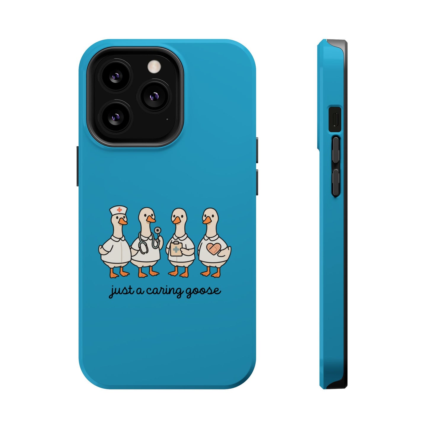 Cute Caring Geese Magnetic Impact Case — 'just a caring goose' Protective Phone Cover