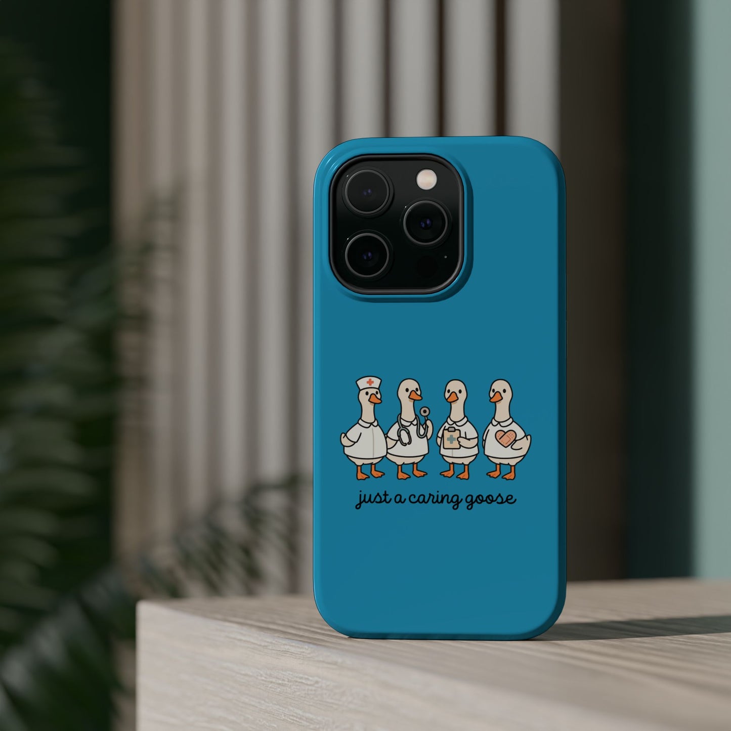 Cute Caring Geese Magnetic Impact Case — 'just a caring goose' Protective Phone Cover