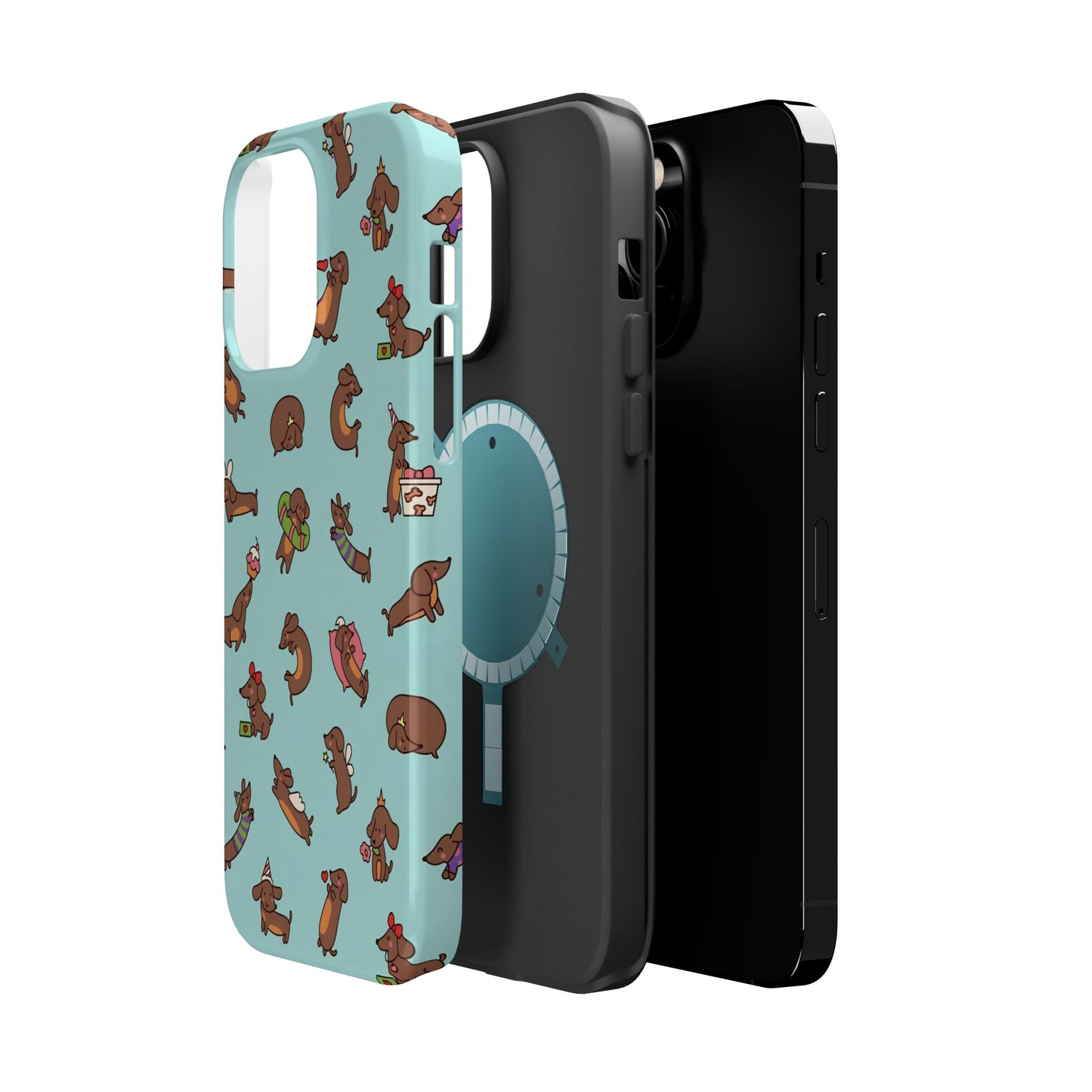 Dachshund Pattern Magnetic Impact Phone Case – Cute Wiener Dog Protective Cover