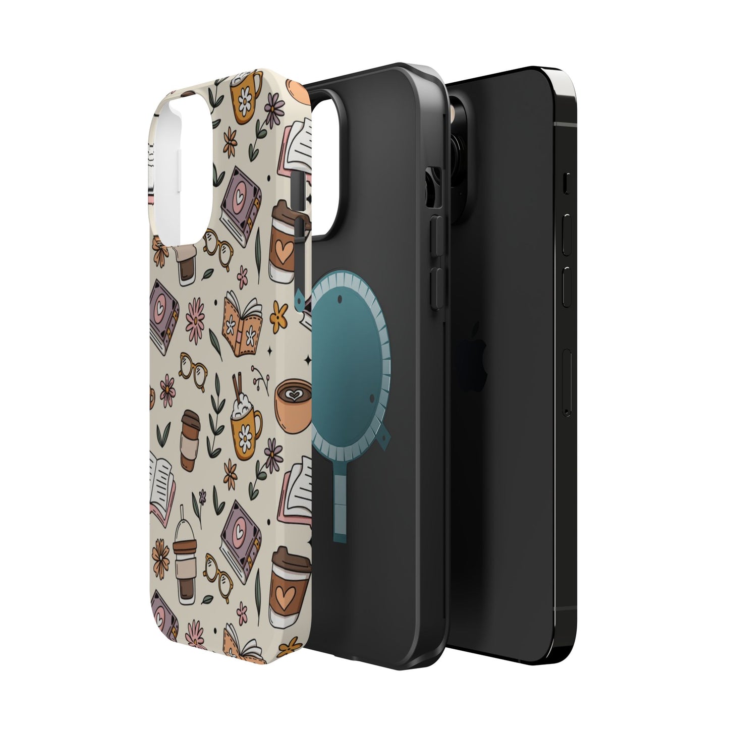 Cozy Reading Floral Phone Case — Magnetic Impact-Resistant