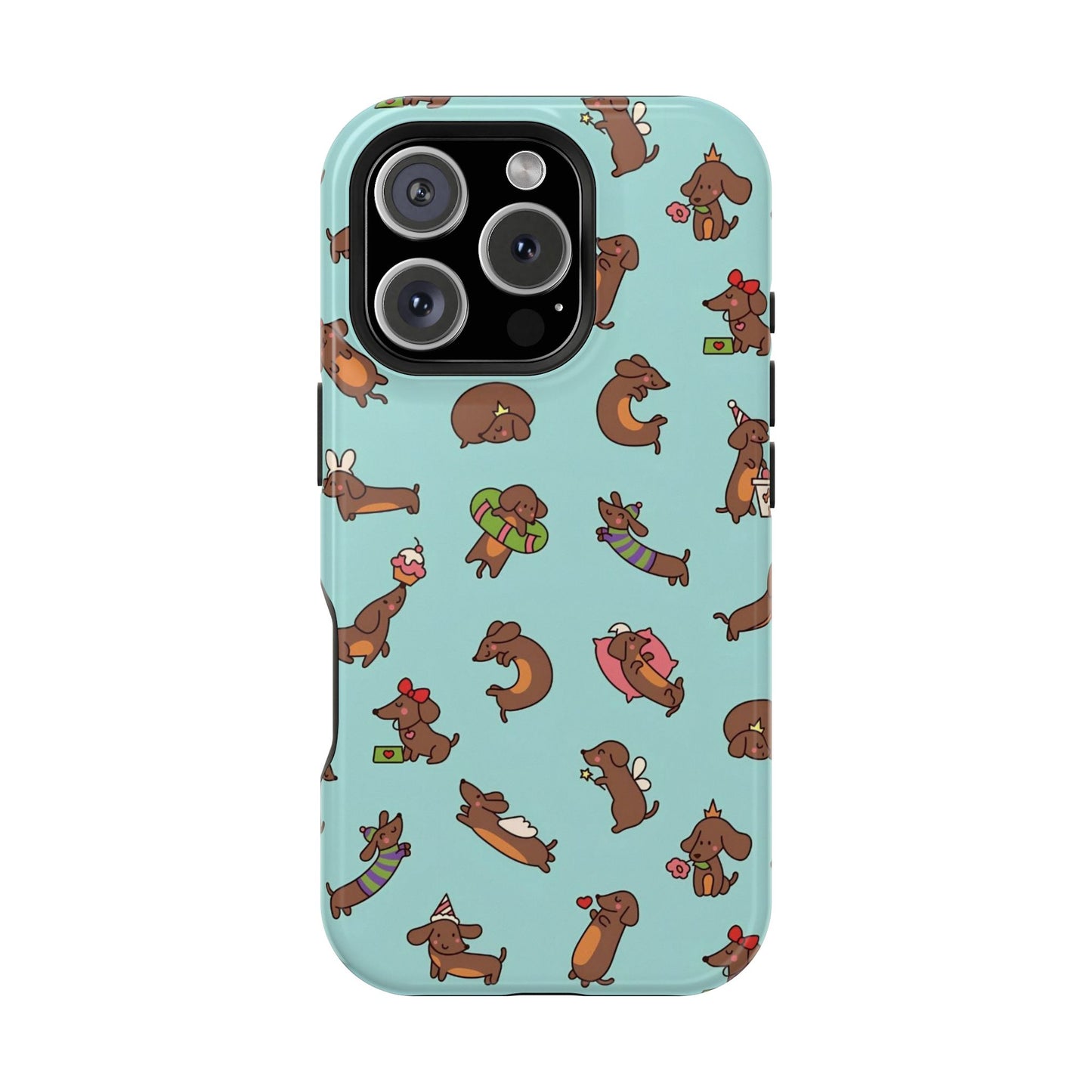 Dachshund Pattern Magnetic Impact Phone Case – Cute Wiener Dog Protective Cover