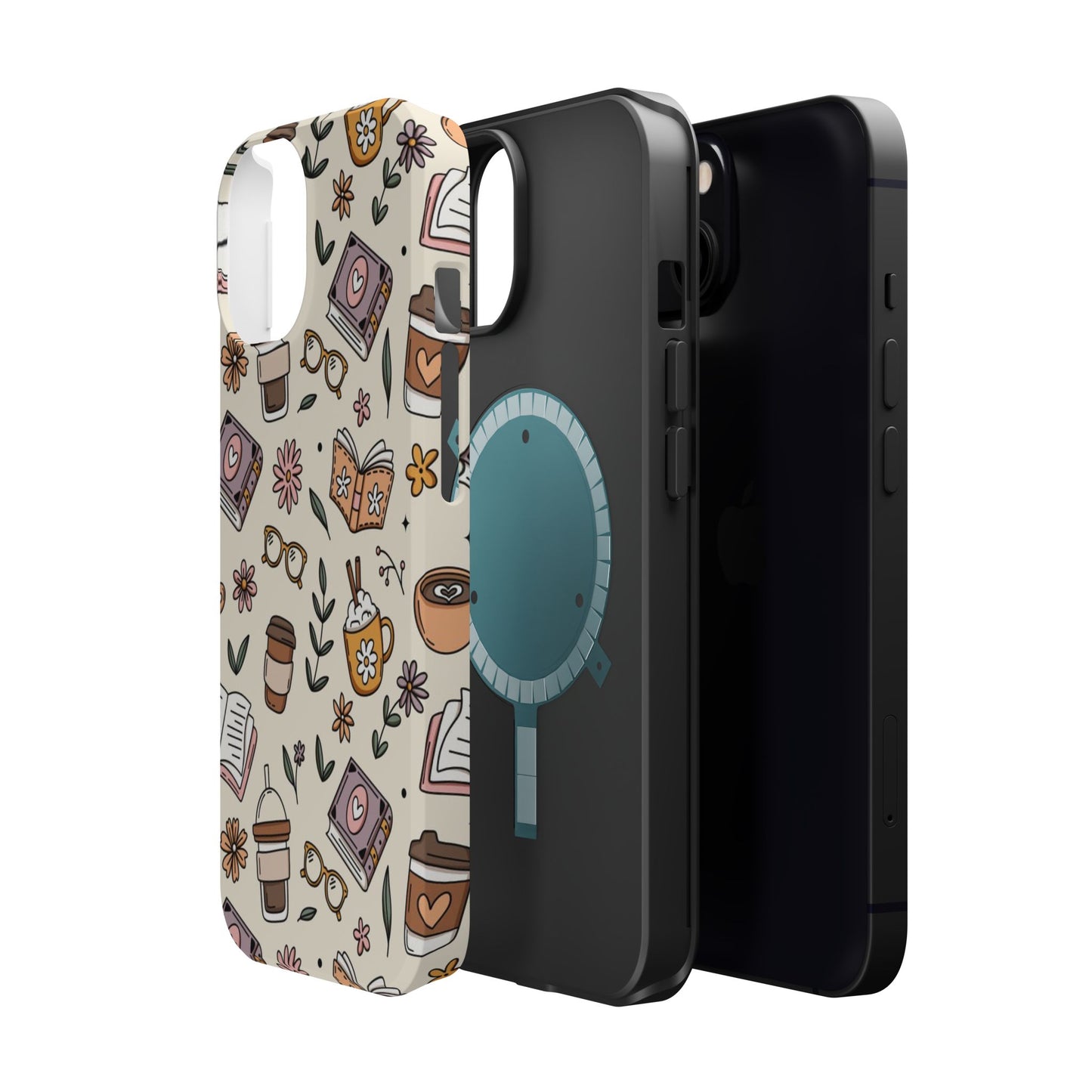 Cozy Reading Floral Phone Case — Magnetic Impact-Resistant