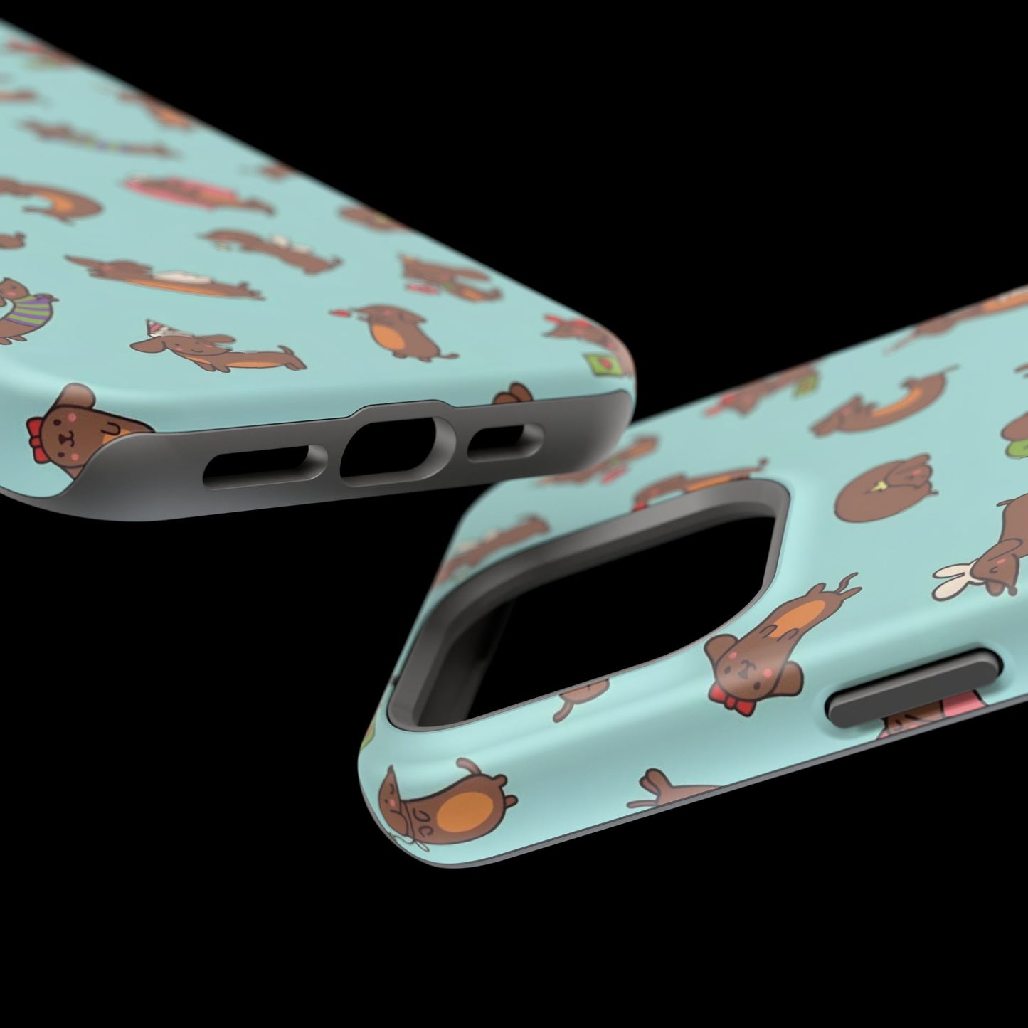 Dachshund Pattern Magnetic Impact Phone Case – Cute Wiener Dog Protective Cover