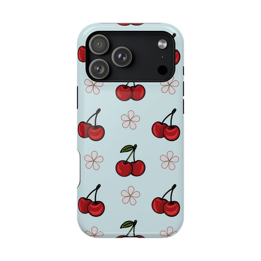 Cherry Pattern Magnetic Impact-Resistant Phone Case