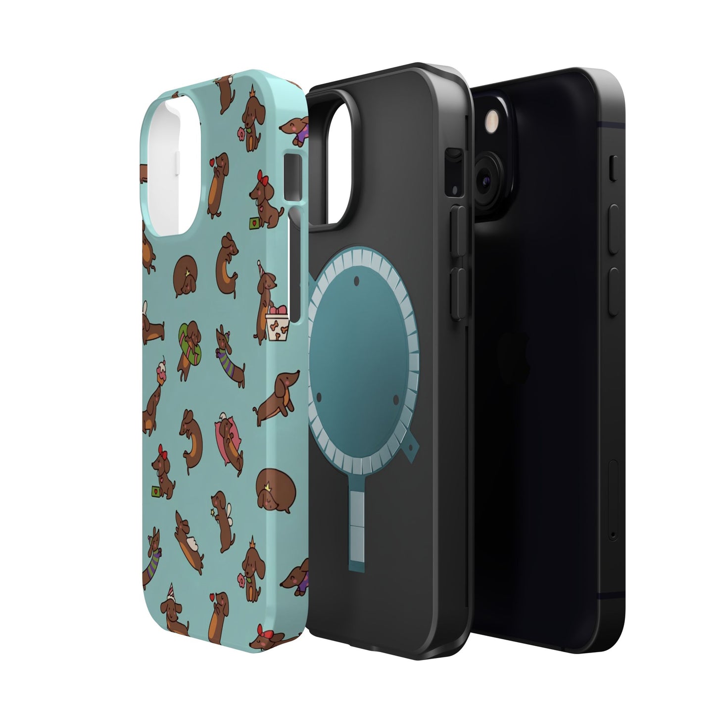 Dachshund Pattern Magnetic Impact Phone Case – Cute Wiener Dog Protective Cover