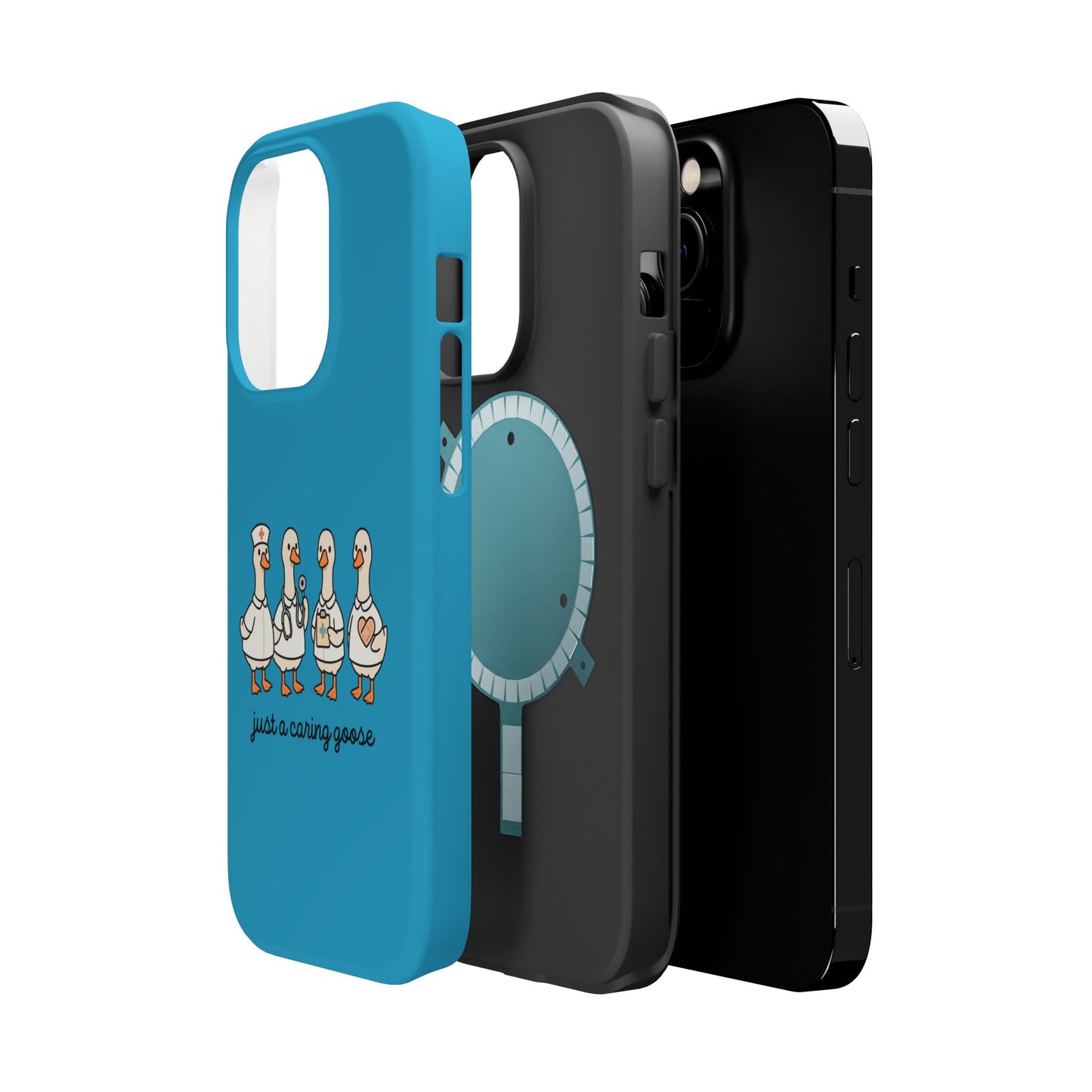 Cute Caring Geese Magnetic Impact Case — 'just a caring goose' Protective Phone Cover