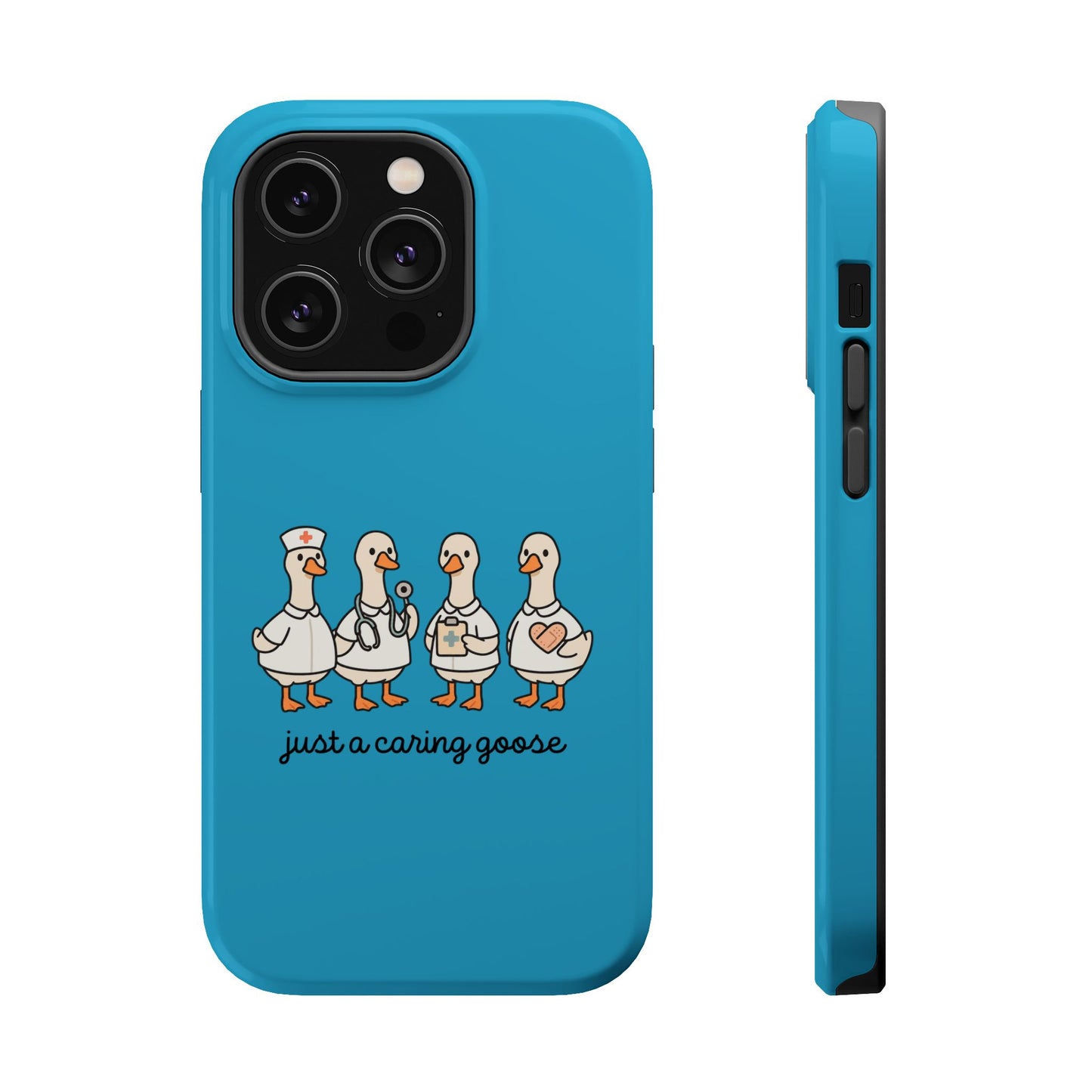 Cute Caring Geese Magnetic Impact Case — 'just a caring goose' Protective Phone Cover