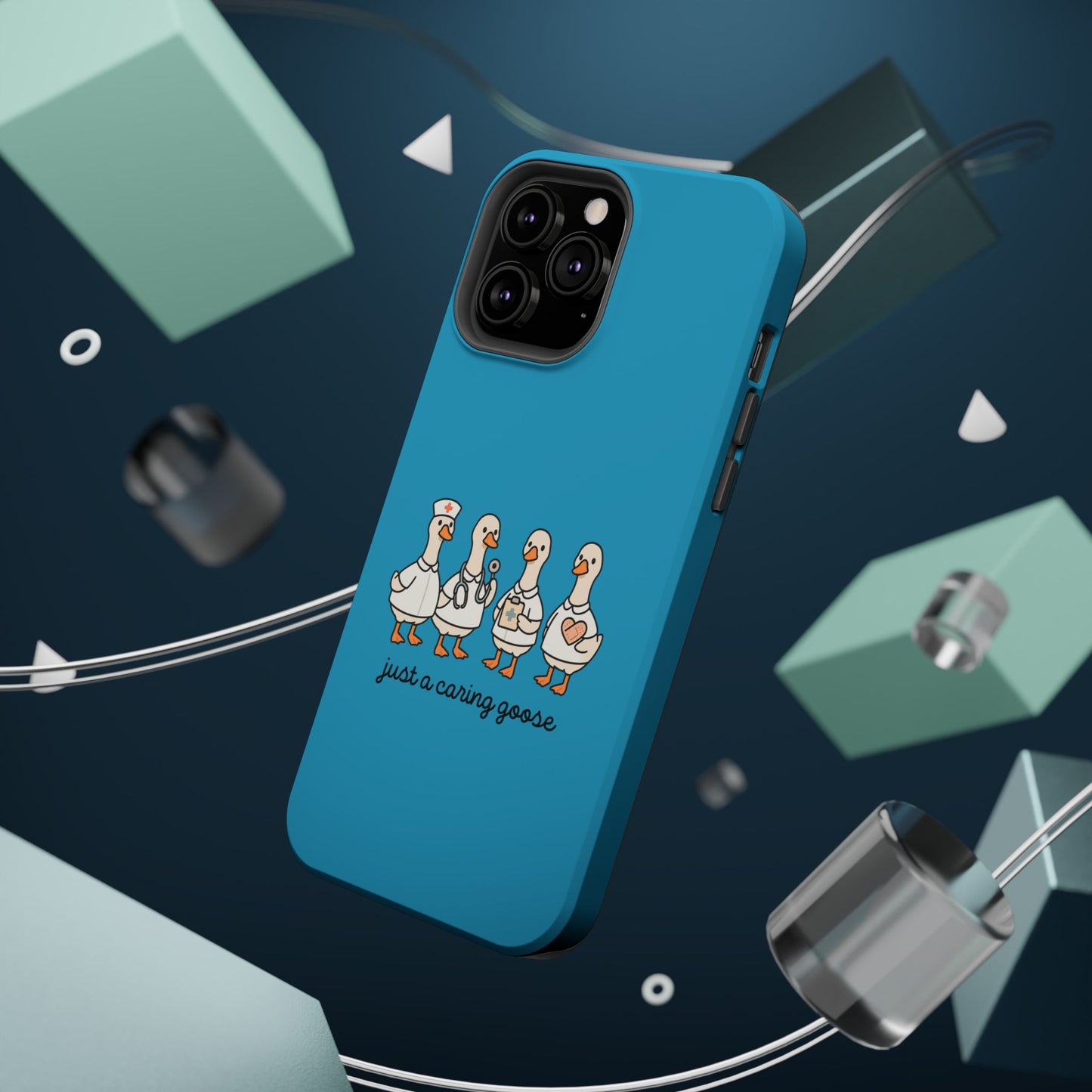 Cute Caring Geese Magnetic Impact Case — 'just a caring goose' Protective Phone Cover