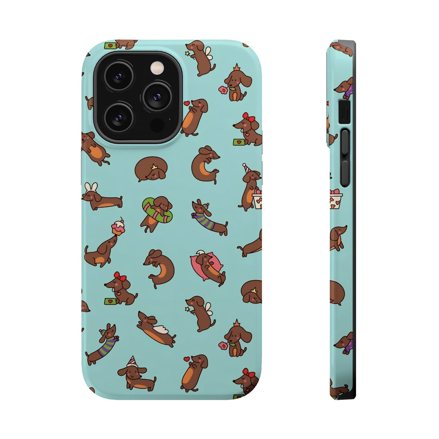 Dachshund Pattern Magnetic Impact Phone Case – Cute Wiener Dog Protective Cover