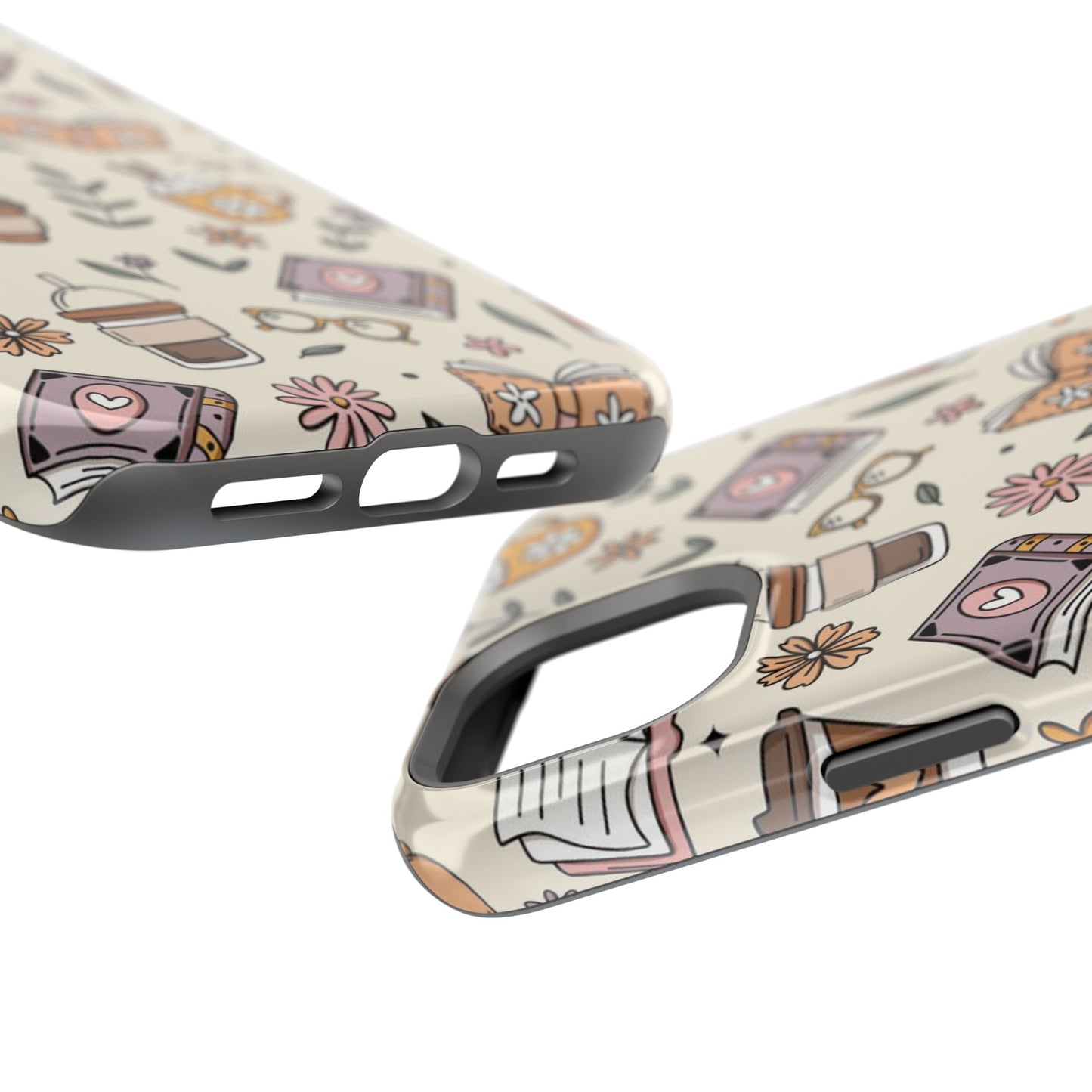 Cozy Reading Floral Phone Case — Magnetic Impact-Resistant