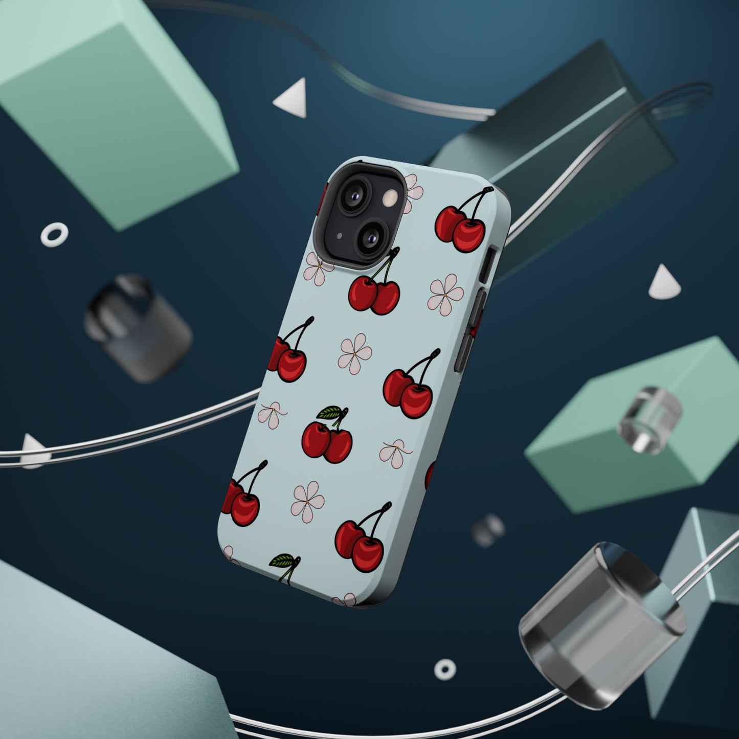 Cherry Pattern Magnetic Impact-Resistant Phone Case