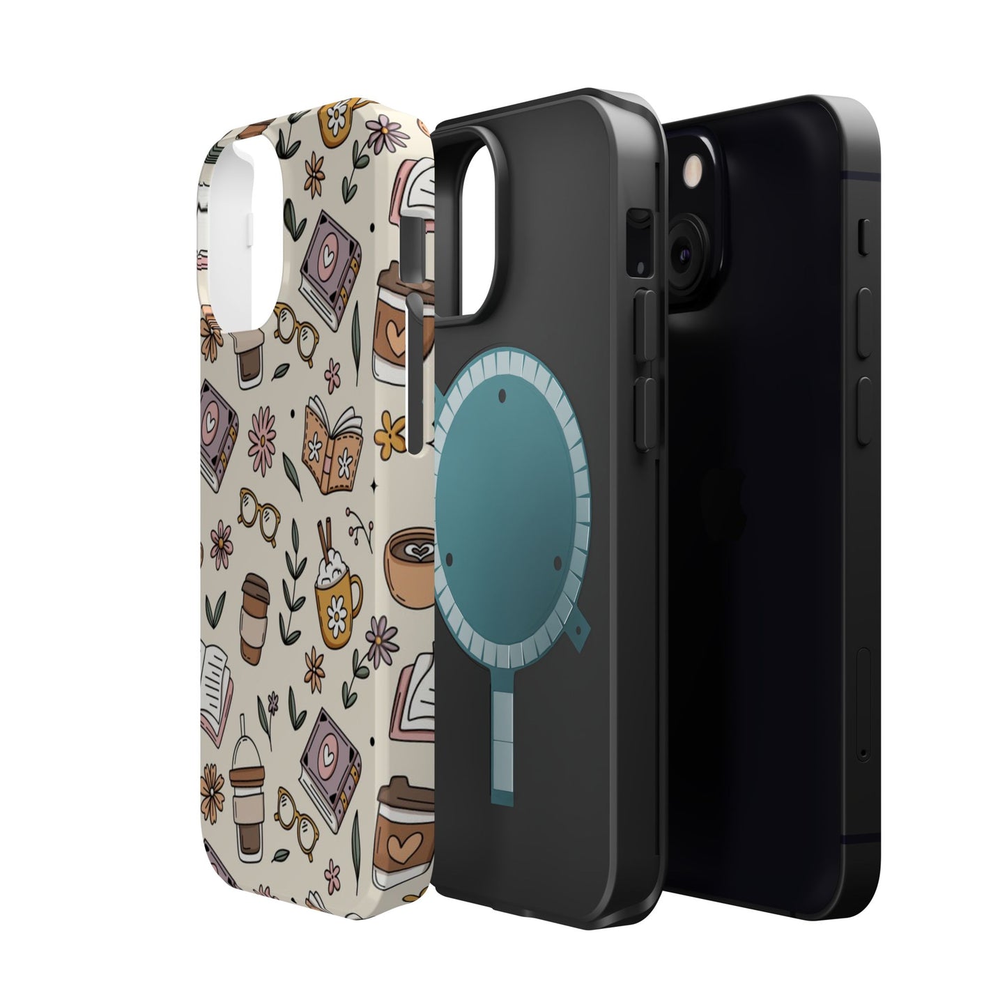 Cozy Reading Floral Phone Case — Magnetic Impact-Resistant