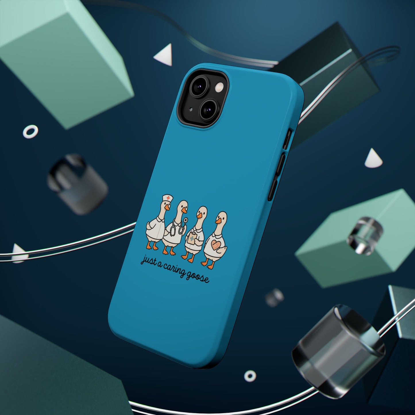 Cute Caring Geese Magnetic Impact Case — 'just a caring goose' Protective Phone Cover