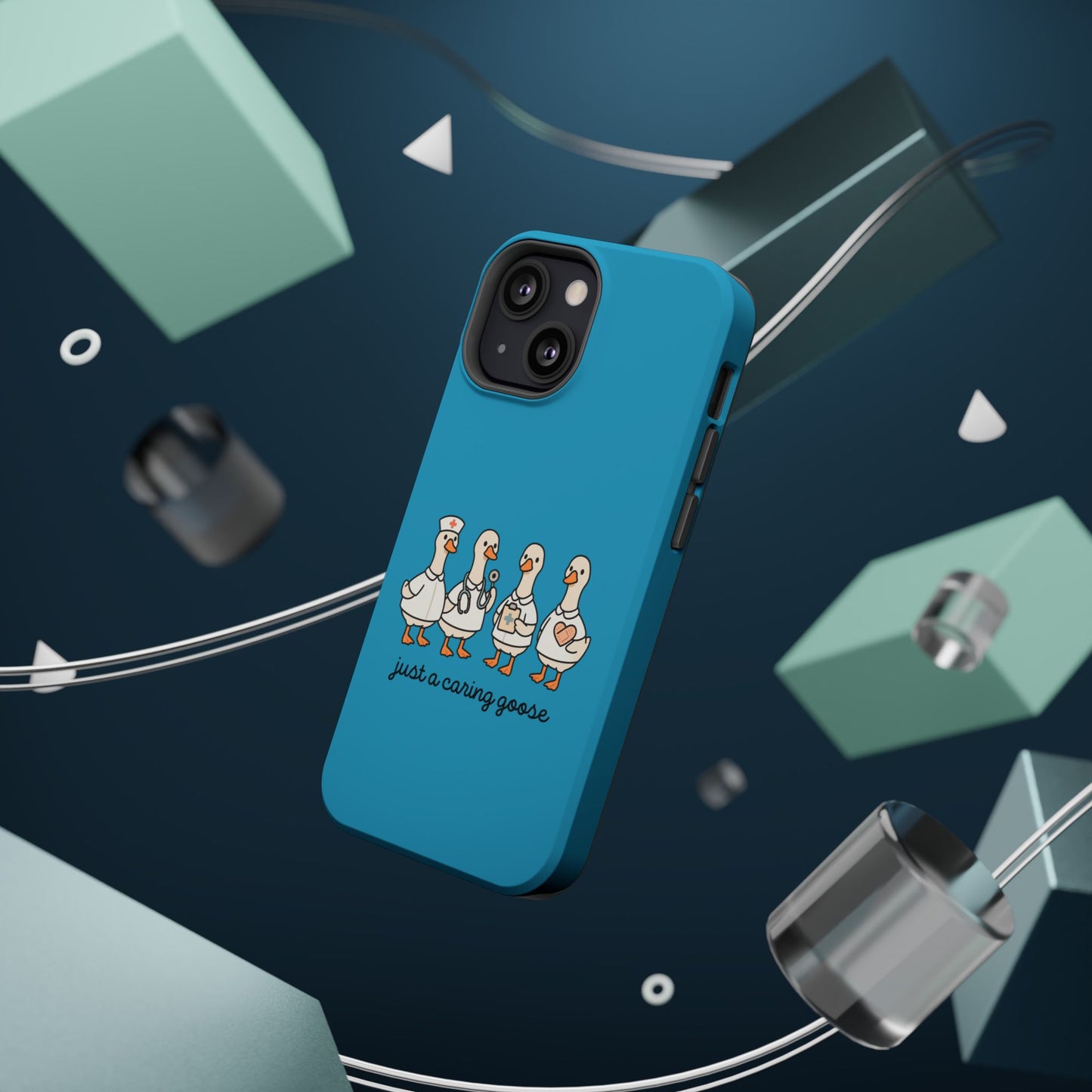 Cute Caring Geese Magnetic Impact Case — 'just a caring goose' Protective Phone Cover