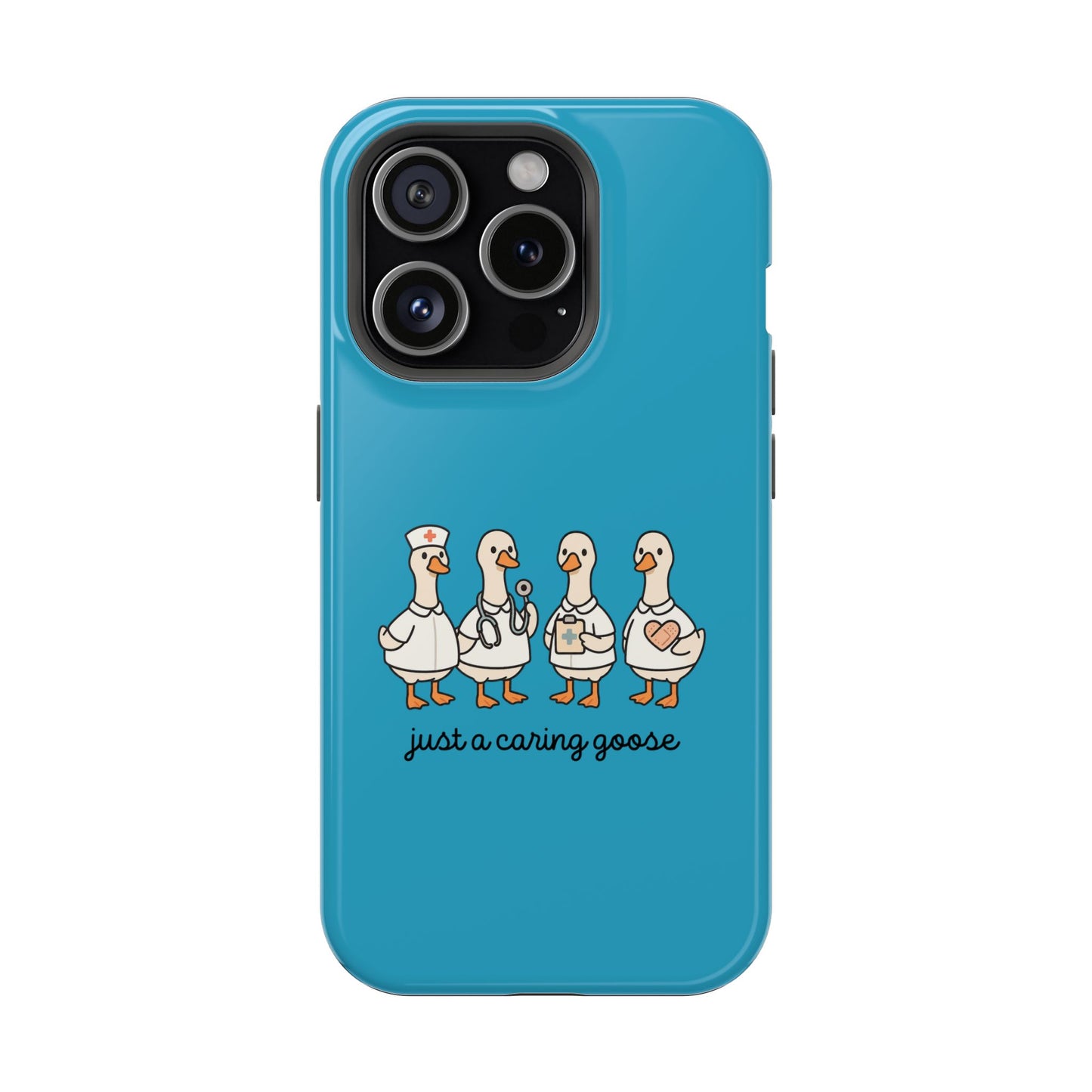 Cute Caring Geese Magnetic Impact Case — 'just a caring goose' Protective Phone Cover