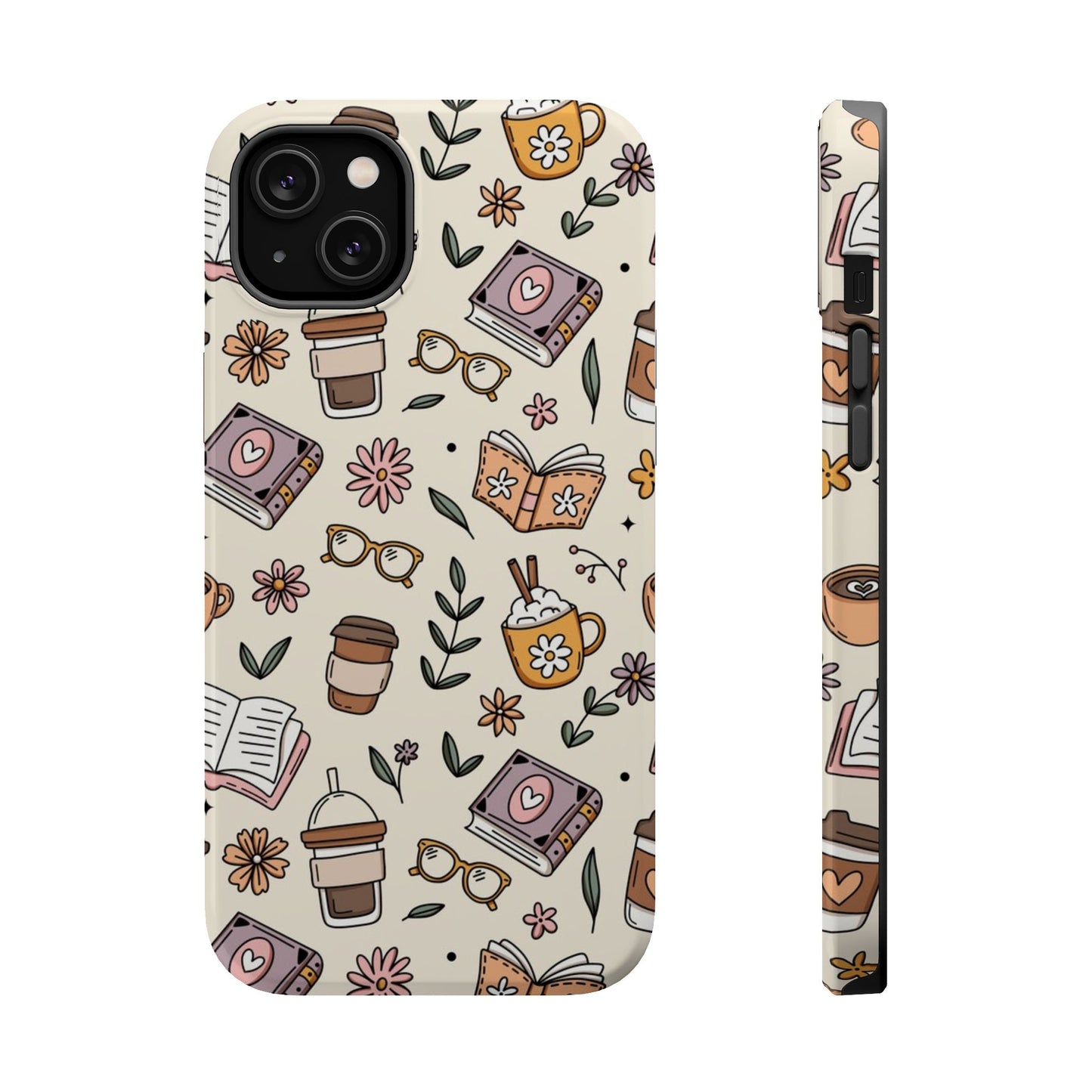 Cozy Reading Floral Phone Case — Magnetic Impact-Resistant