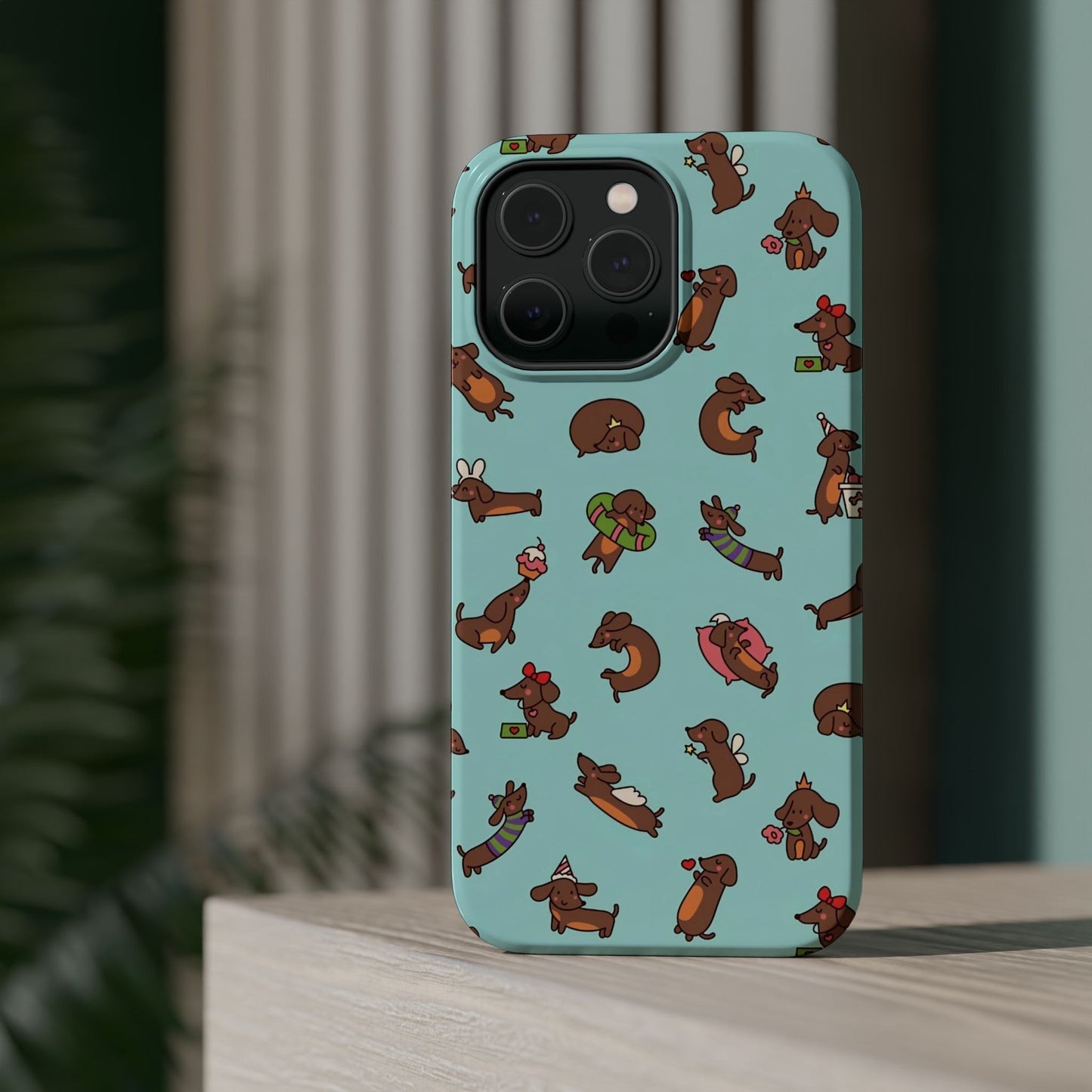 Dachshund Pattern Magnetic Impact Phone Case – Cute Wiener Dog Protective Cover