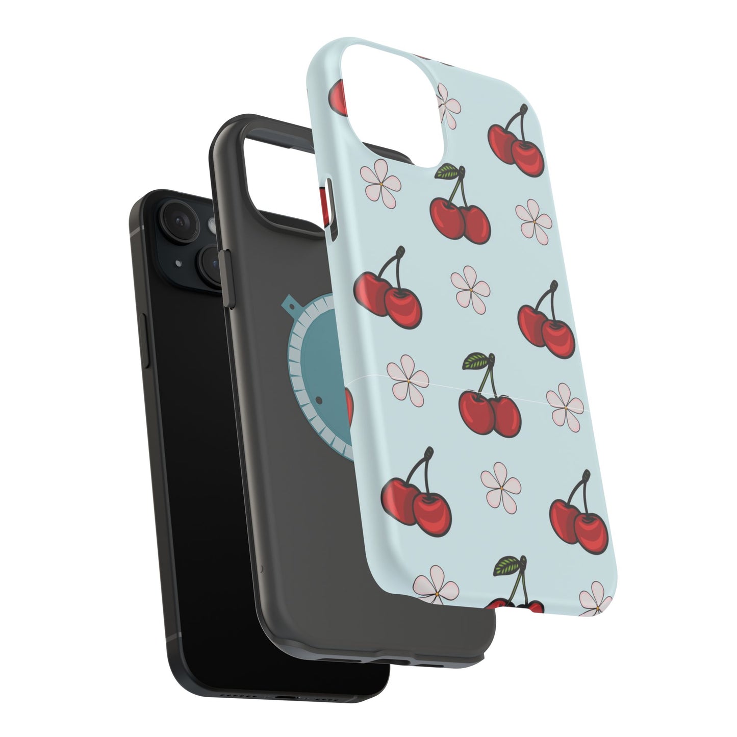 Cherry Pattern Magnetic Impact-Resistant Phone Case