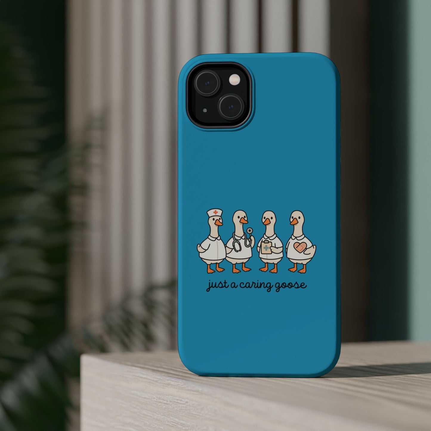 Cute Caring Geese Magnetic Impact Case — 'just a caring goose' Protective Phone Cover