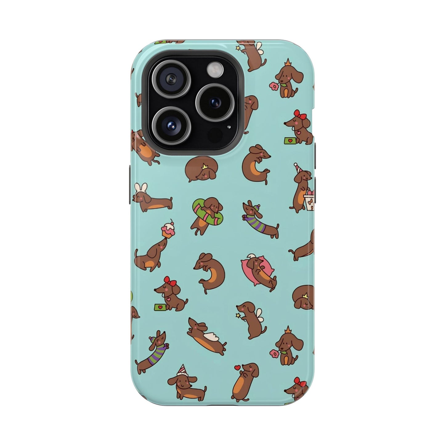 Dachshund Pattern Magnetic Impact Phone Case – Cute Wiener Dog Protective Cover