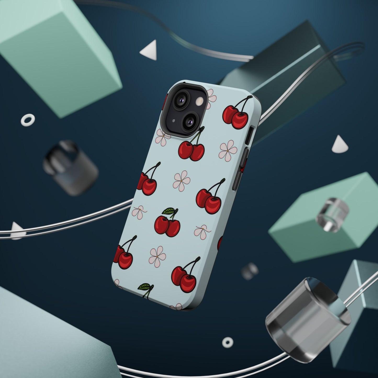 Cherry Pattern Magnetic Impact-Resistant Phone Case