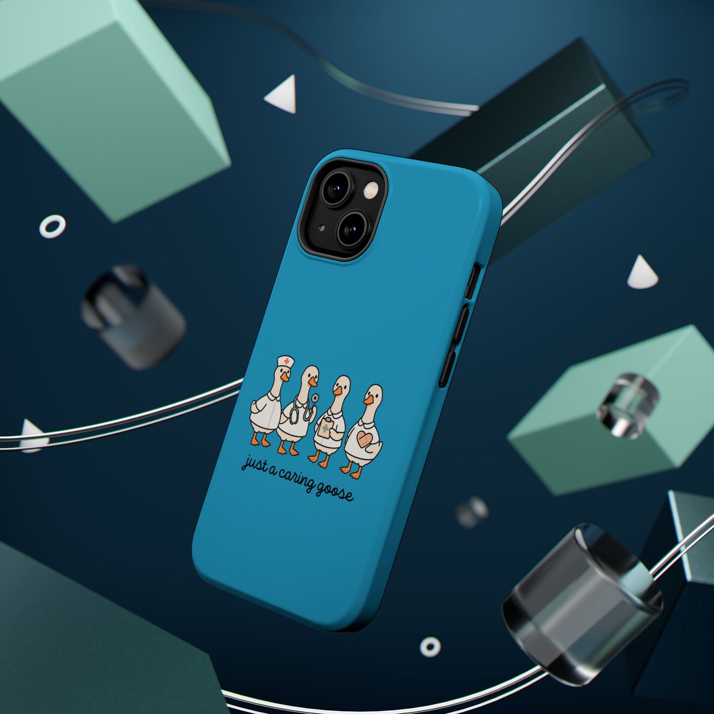 Cute Caring Geese Magnetic Impact Case — 'just a caring goose' Protective Phone Cover