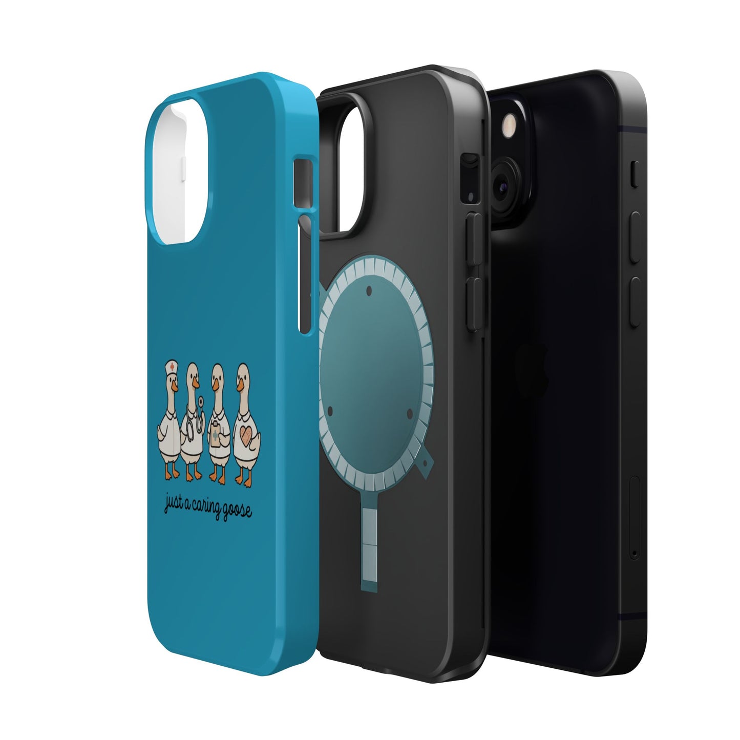 Cute Caring Geese Magnetic Impact Case — 'just a caring goose' Protective Phone Cover