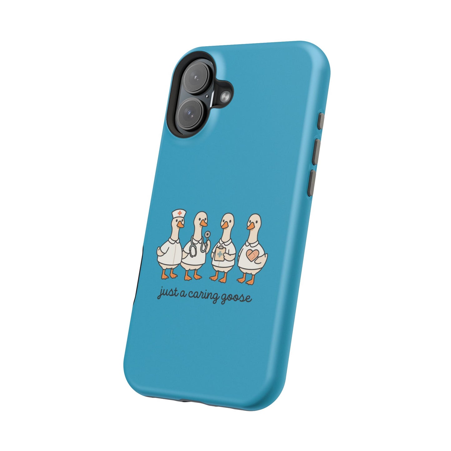 Cute Caring Geese Magnetic Impact Case — 'just a caring goose' Protective Phone Cover