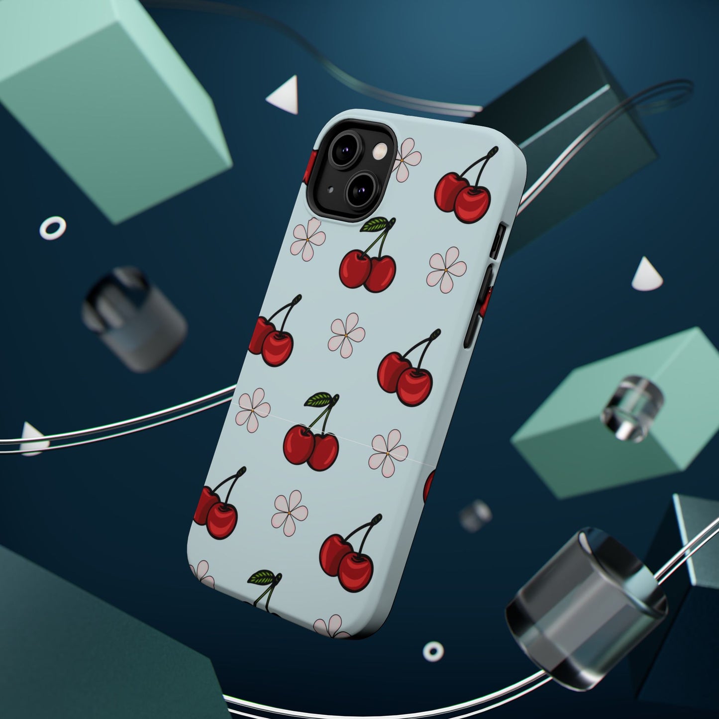 Cherry Pattern Magnetic Impact-Resistant Phone Case