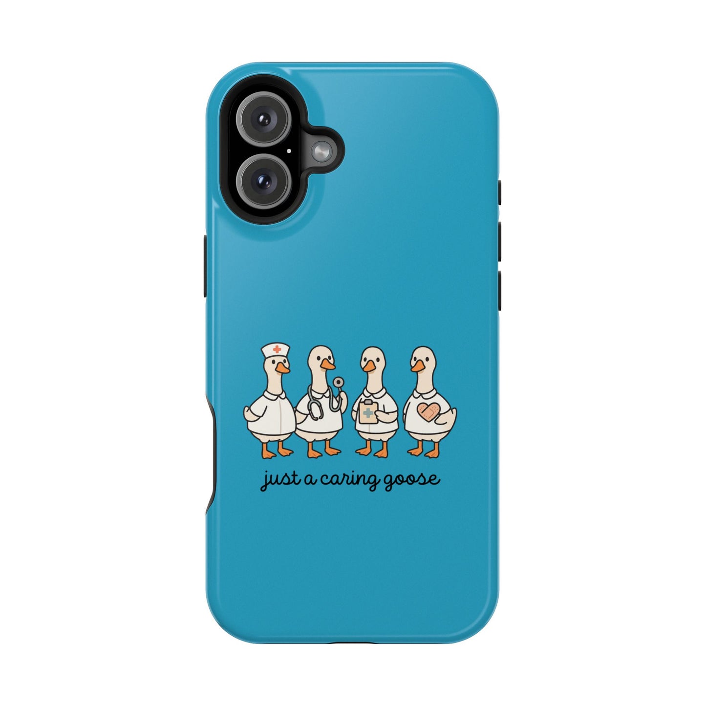 Cute Caring Geese Magnetic Impact Case — 'just a caring goose' Protective Phone Cover