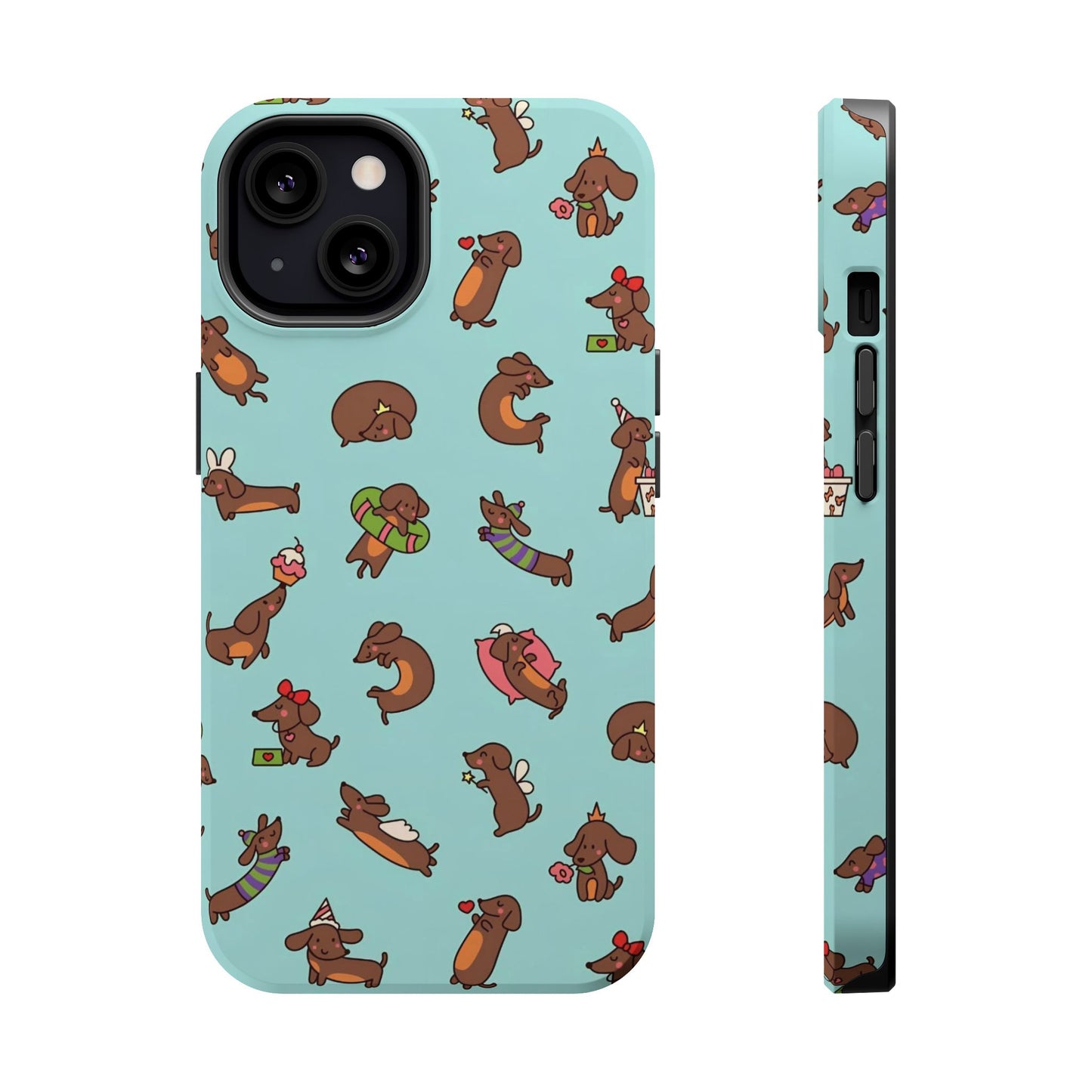 Dachshund Pattern Magnetic Impact Phone Case – Cute Wiener Dog Protective Cover