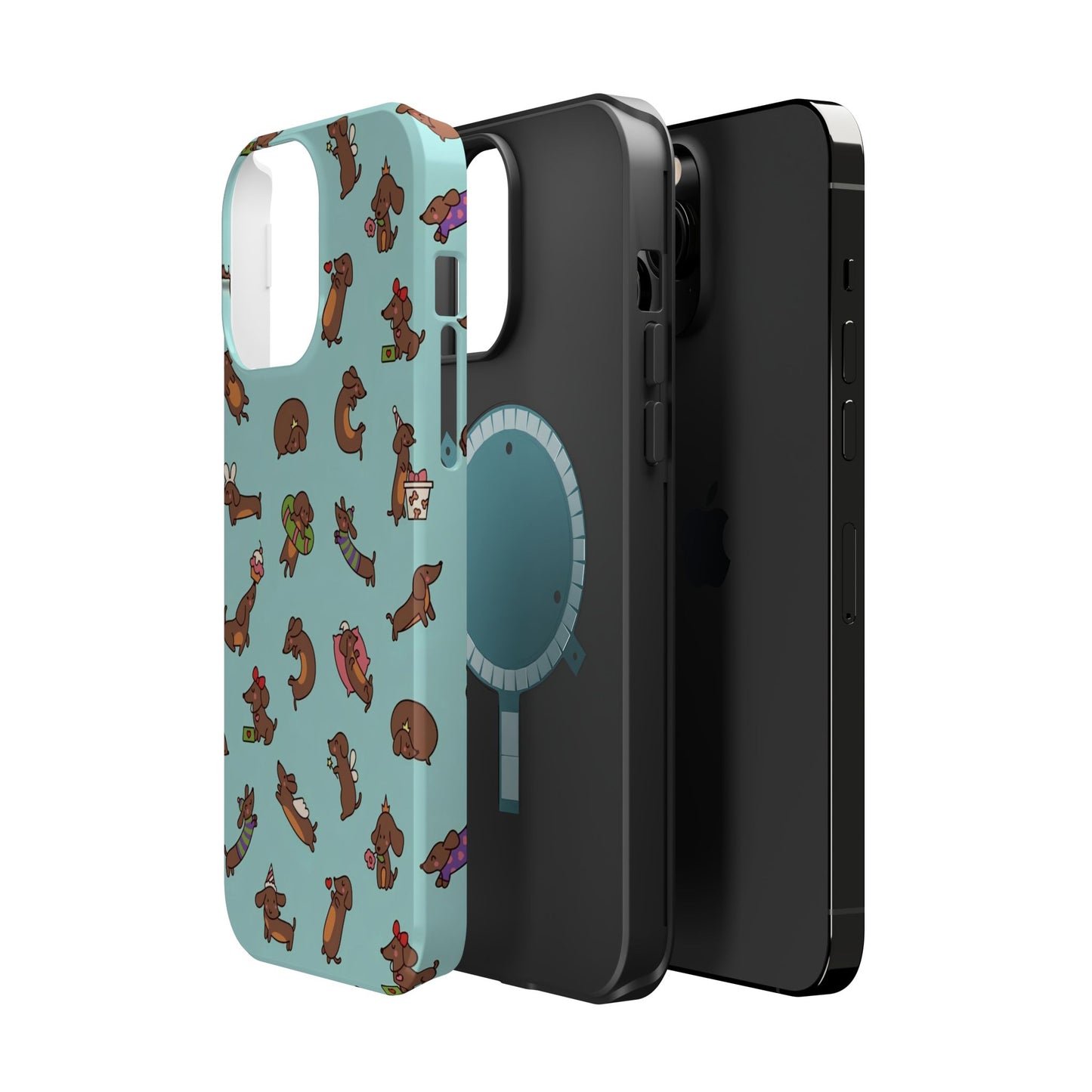 Dachshund Pattern Magnetic Impact Phone Case – Cute Wiener Dog Protective Cover