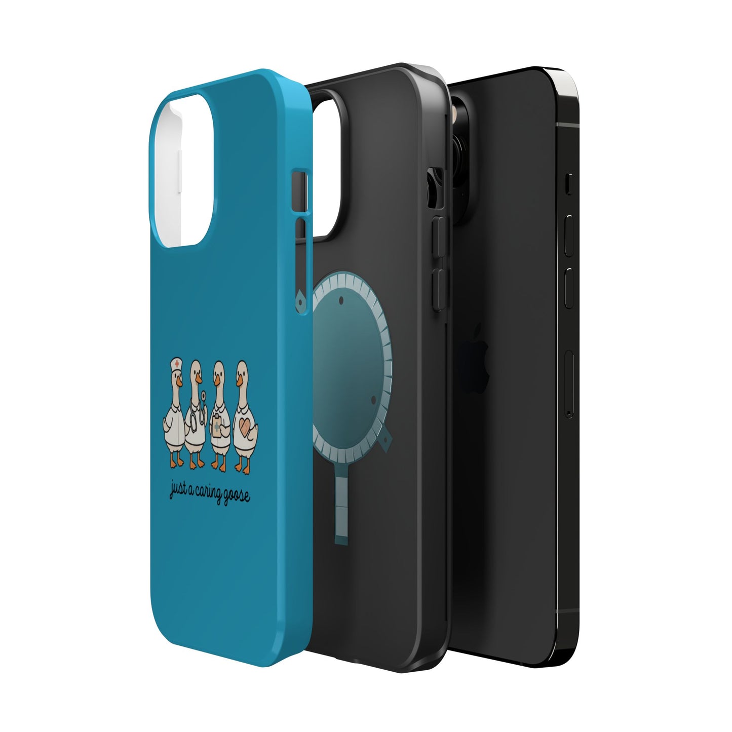 Cute Caring Geese Magnetic Impact Case — 'just a caring goose' Protective Phone Cover