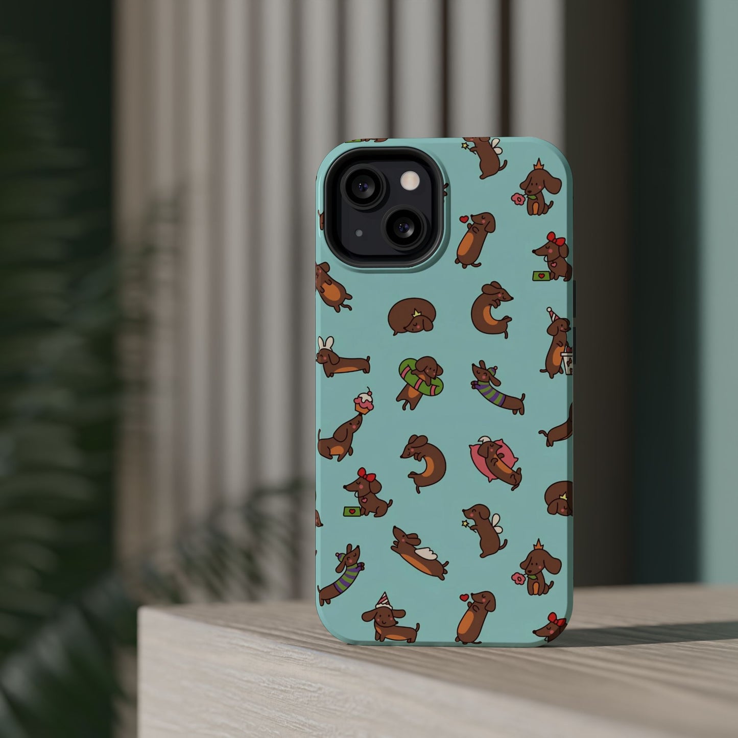 Dachshund Pattern Magnetic Impact Phone Case – Cute Wiener Dog Protective Cover