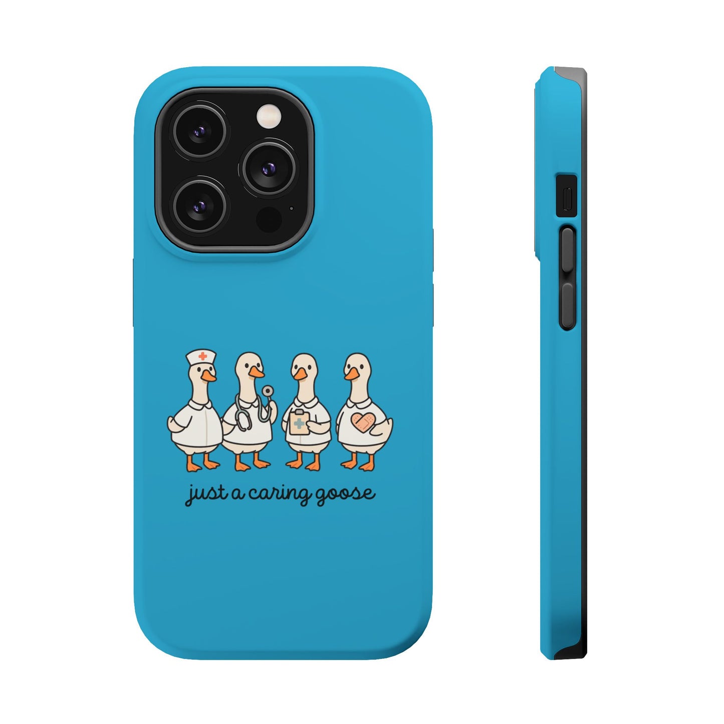 Cute Caring Geese Magnetic Impact Case — 'just a caring goose' Protective Phone Cover