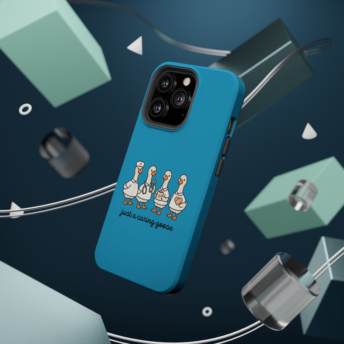 Cute Caring Geese Magnetic Impact Case — 'just a caring goose' Protective Phone Cover