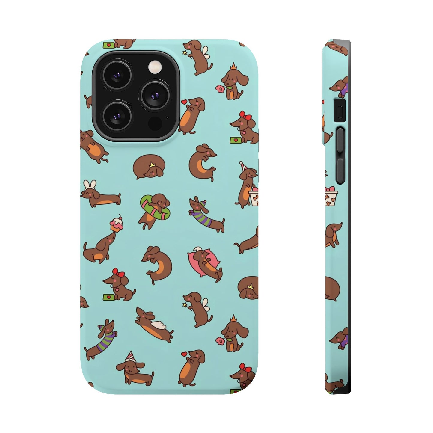 Dachshund Pattern Magnetic Impact Phone Case – Cute Wiener Dog Protective Cover