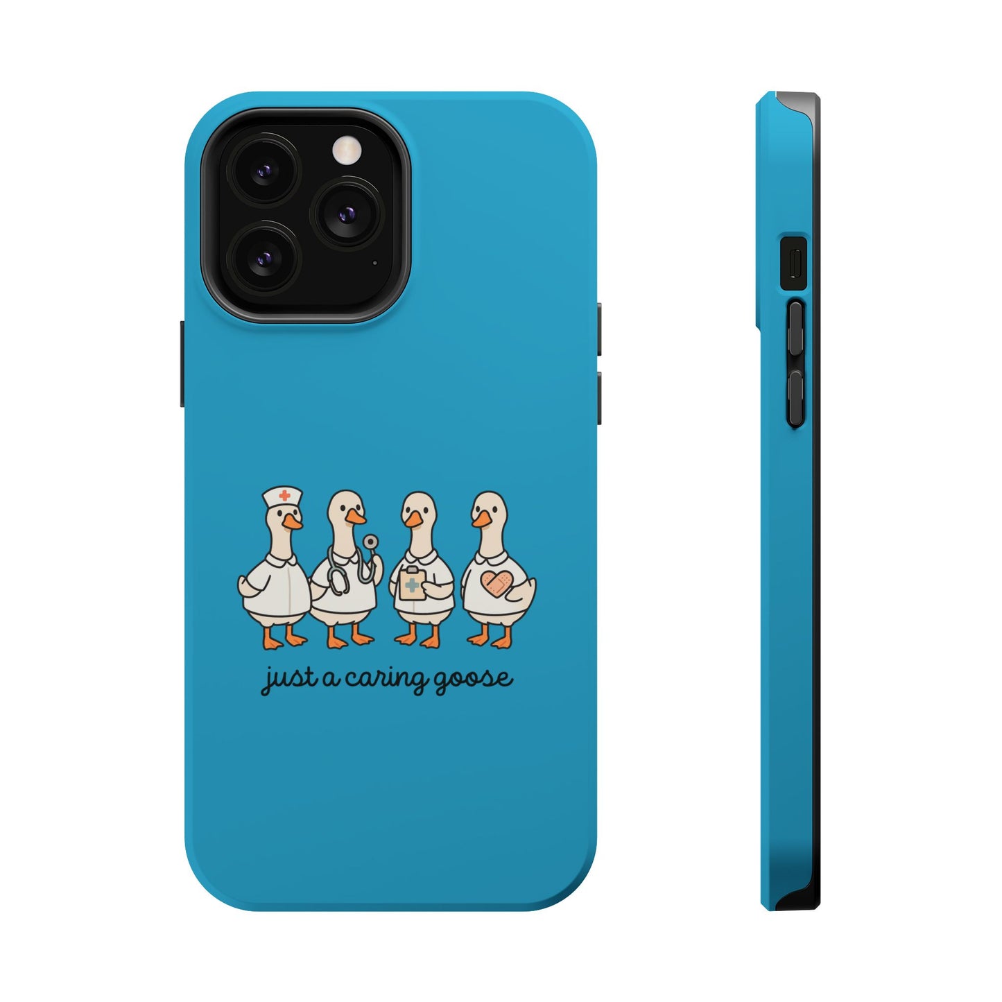 Cute Caring Geese Magnetic Impact Case — 'just a caring goose' Protective Phone Cover